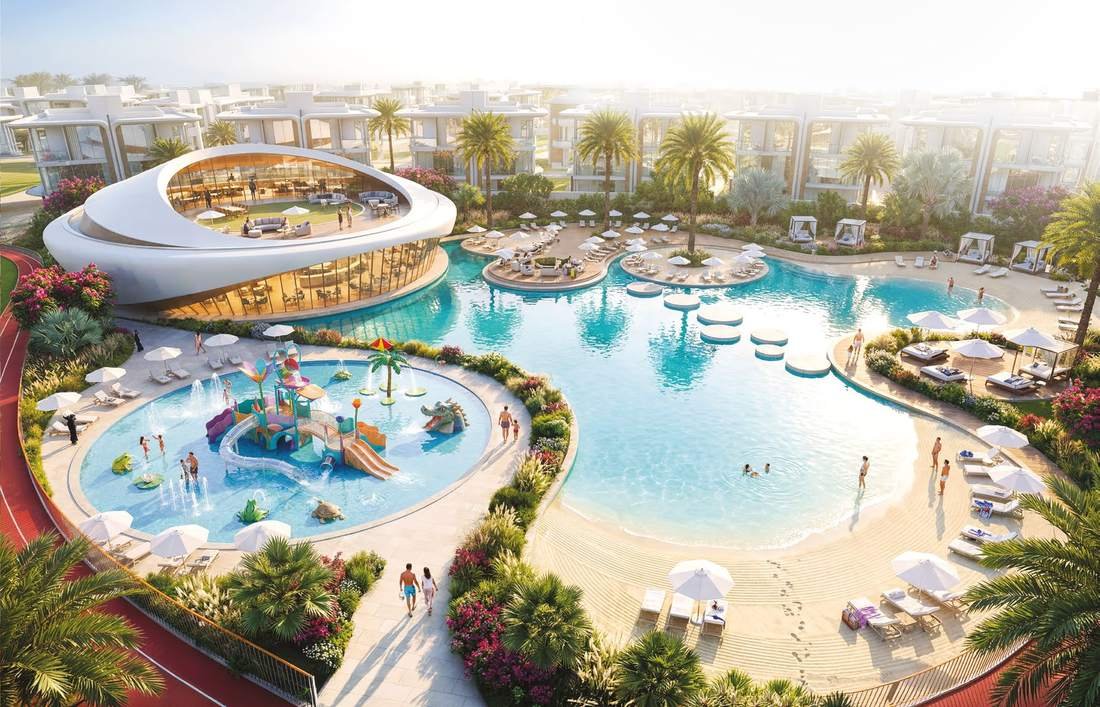 The Beach Hub with a lagoon