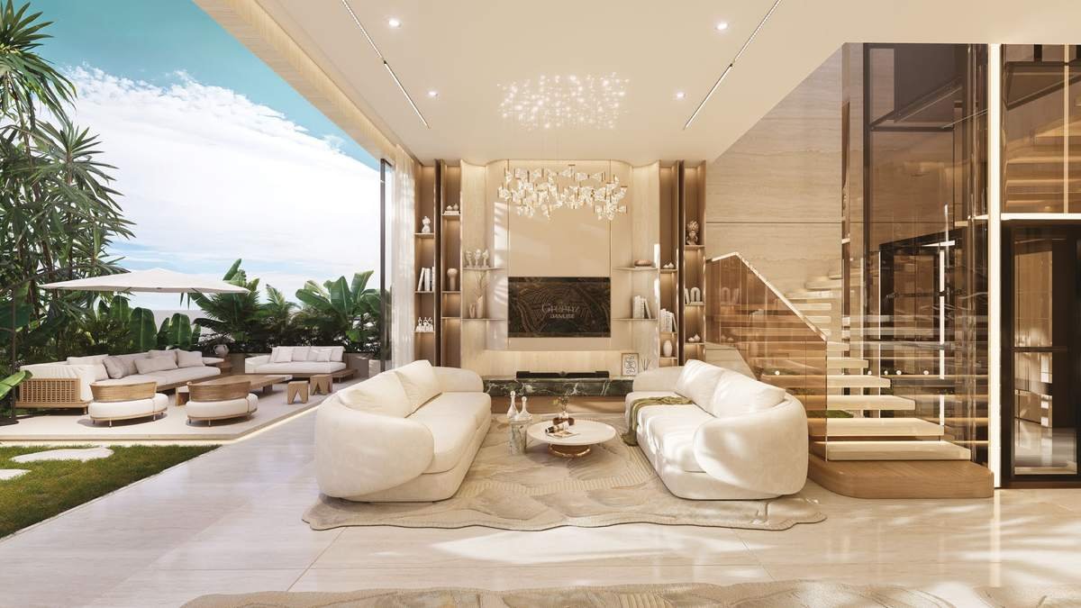 Greenz by Danube living room, developer illustration
